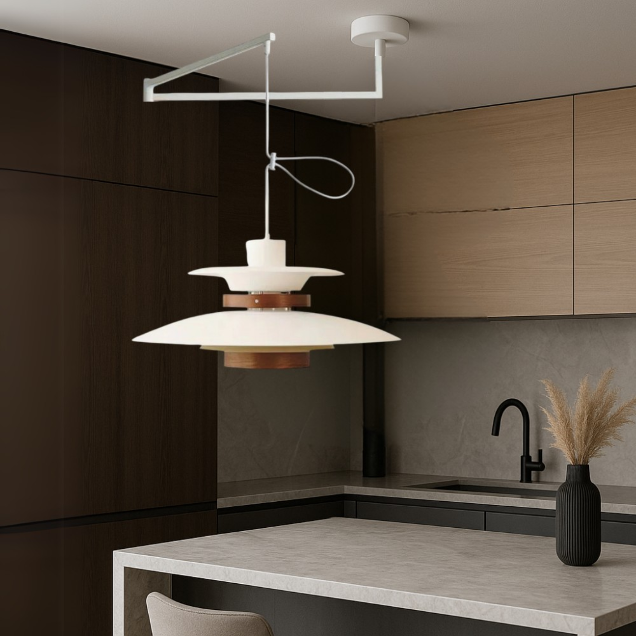 Aeronel | Adjustable Pendant Lamp for Kitchen Counter or Workspace