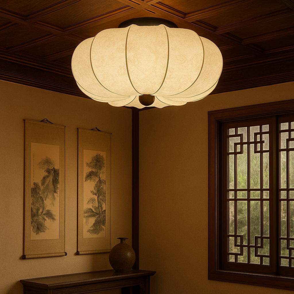 Ambrya | Retro Medieval Silk Ceiling l=Lamp 4