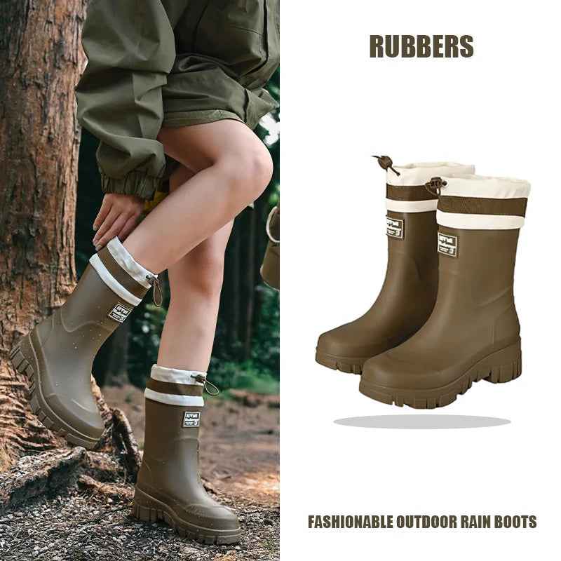 AquaShield Pro | Women’s Adjustable Fit Waterproof Rain Boots