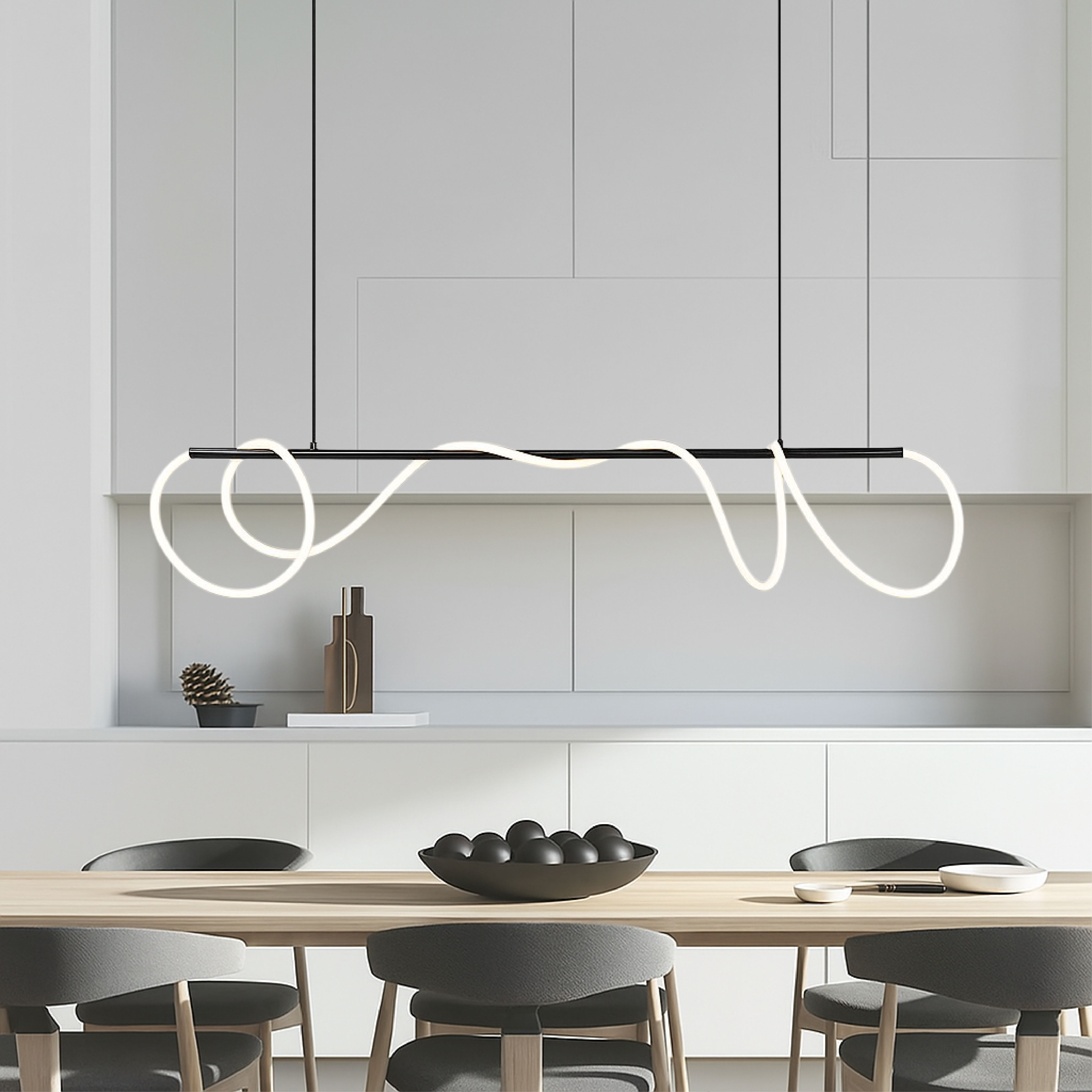 Arvra | Linear Modern Hanging Light for Kitchen Island