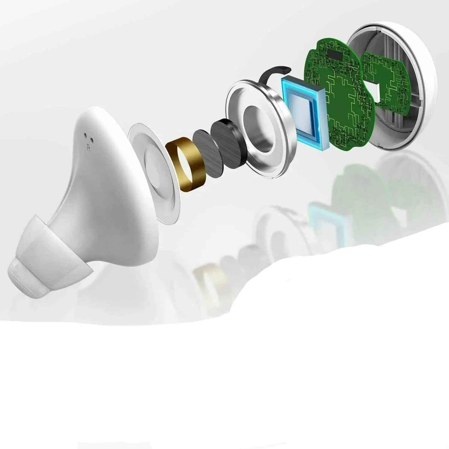 Bluetooth Hearing Aids with App Control – Rechargeable, Compact Design for Enhanced Sound Clarity and Multiple Listening Modes