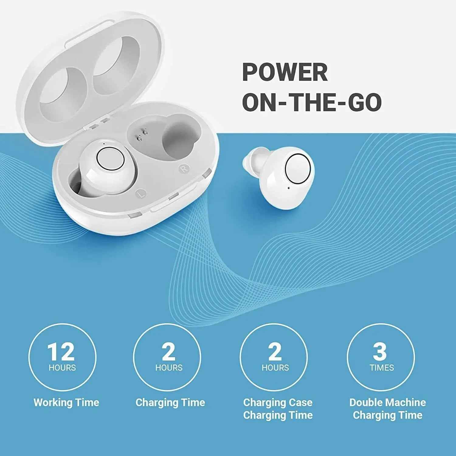Bluetooth Hearing Aids with App Control – Rechargeable, Compact Design for Enhanced Sound Clarity and Multiple Listening Modes