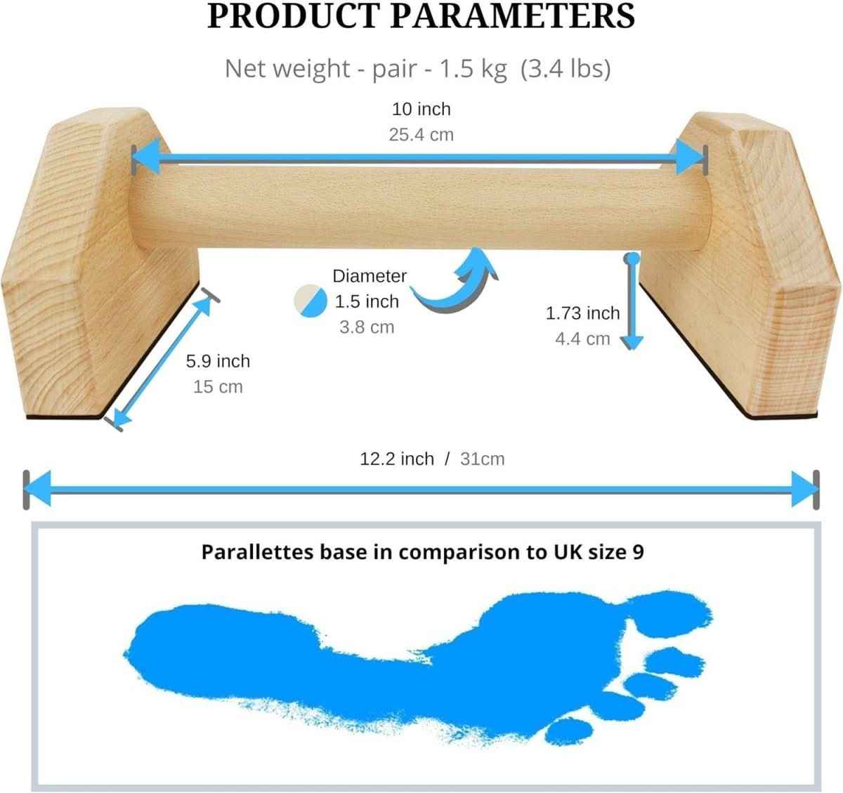 Calisthenix | Wooden Parallel Bars for Calisthenic and Stability Workouts