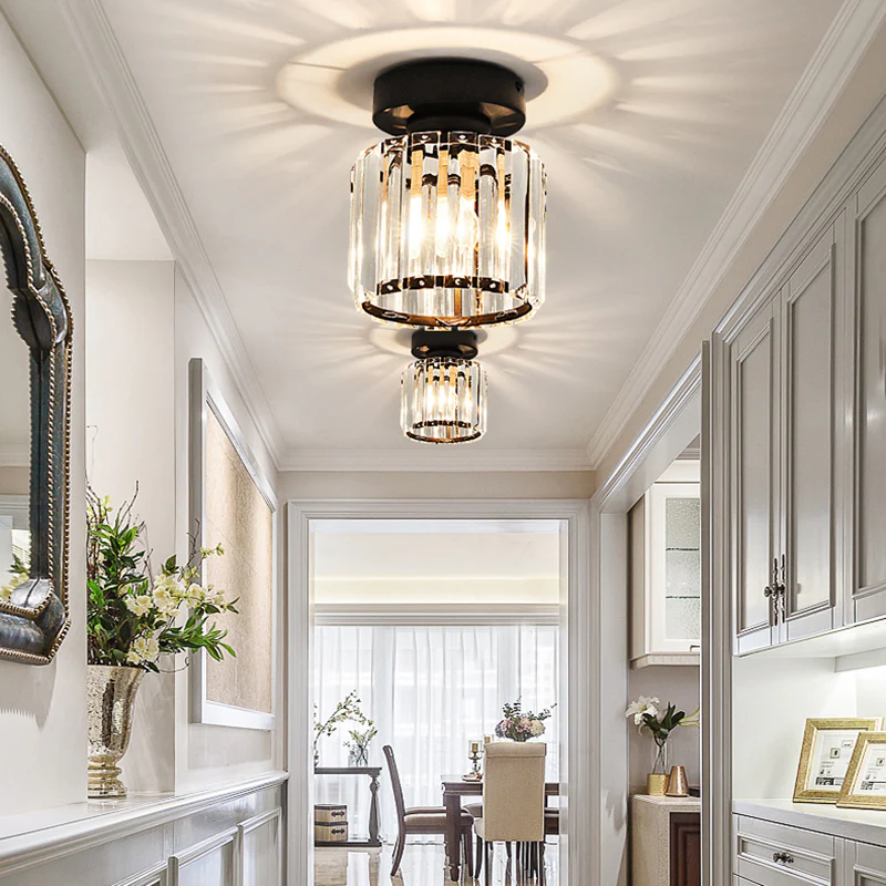 Ceiling Light Crystal Flush Mount Modern Fixture 5