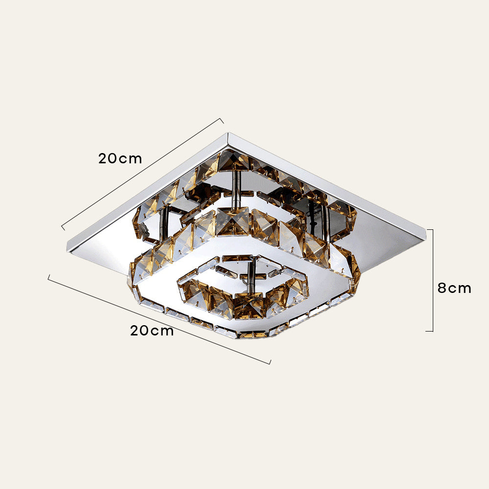 Ceiling Light Crystal LED Modern Flush Fixture 3