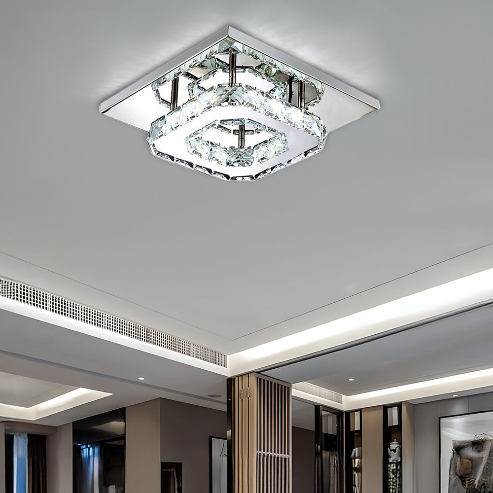Ceiling Light Crystal LED Modern Flush Fixture 5