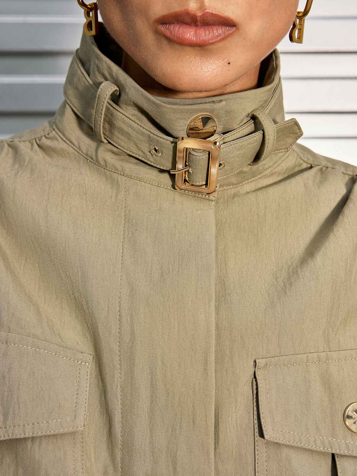 Celina | Women's Cropped Cotton Button-Down Casual Blazer