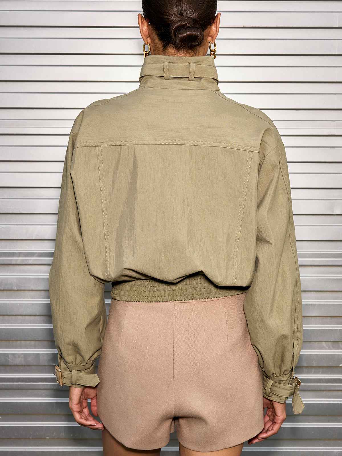 Celina | Women's Cropped Cotton Button-Down Casual Blazer