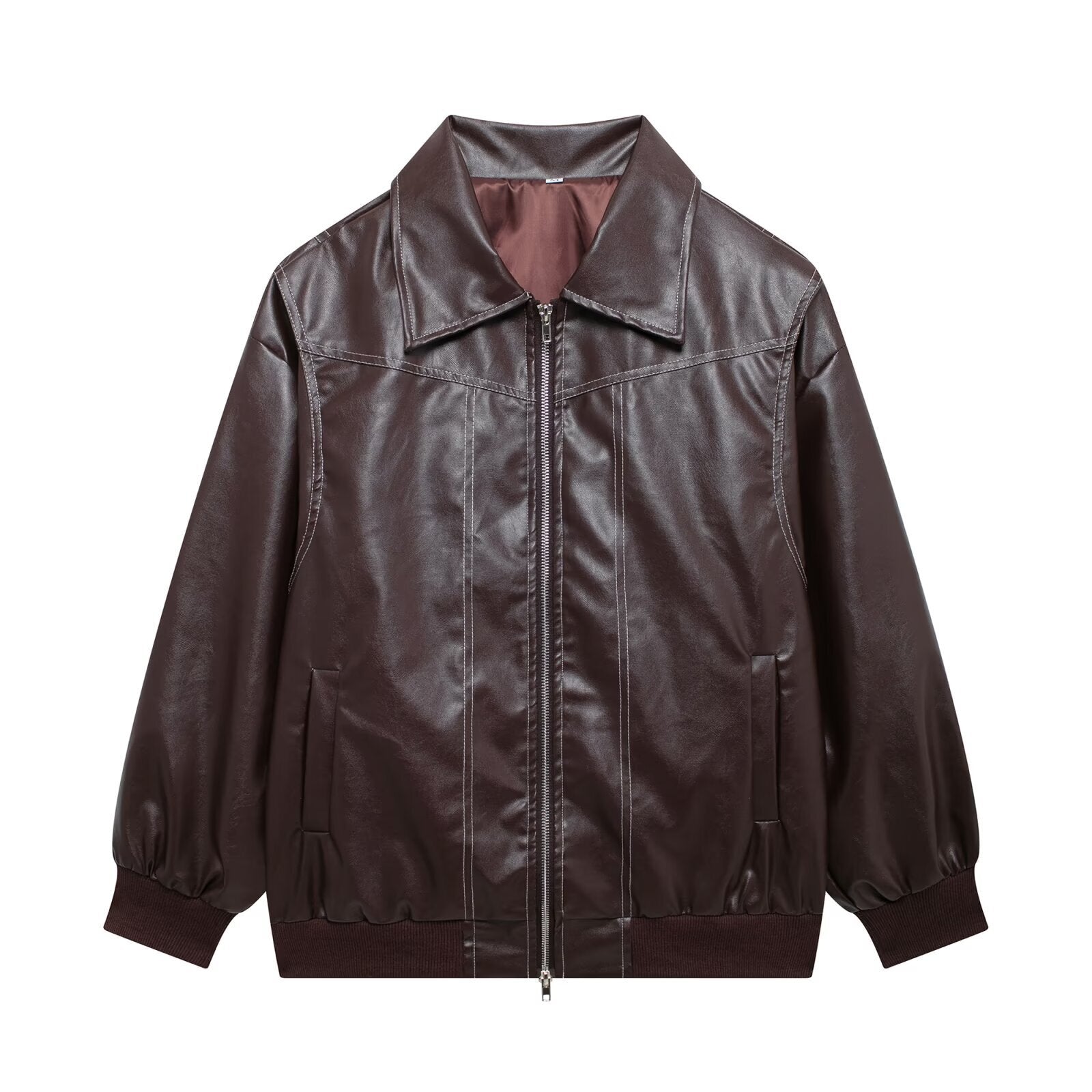 Clarisse | Women's Oversized Leather Winter Jacket 3