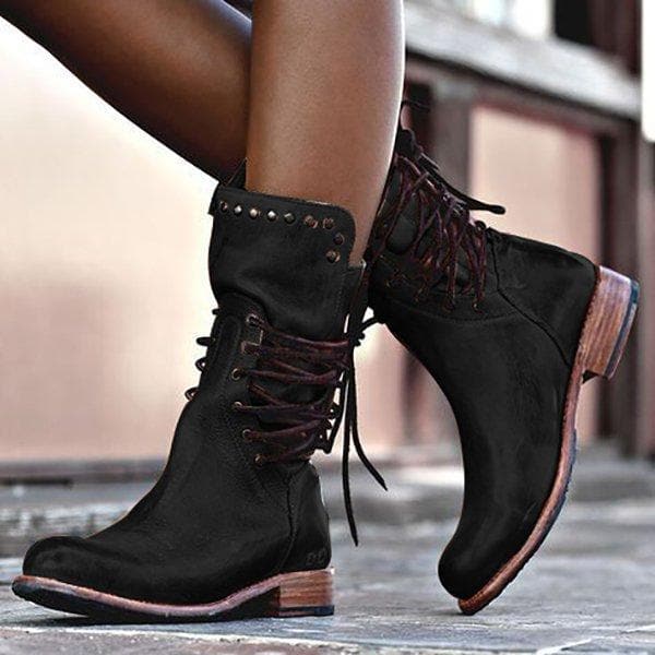 Ava | Elegant Vintage Leather Calf Boots 3
