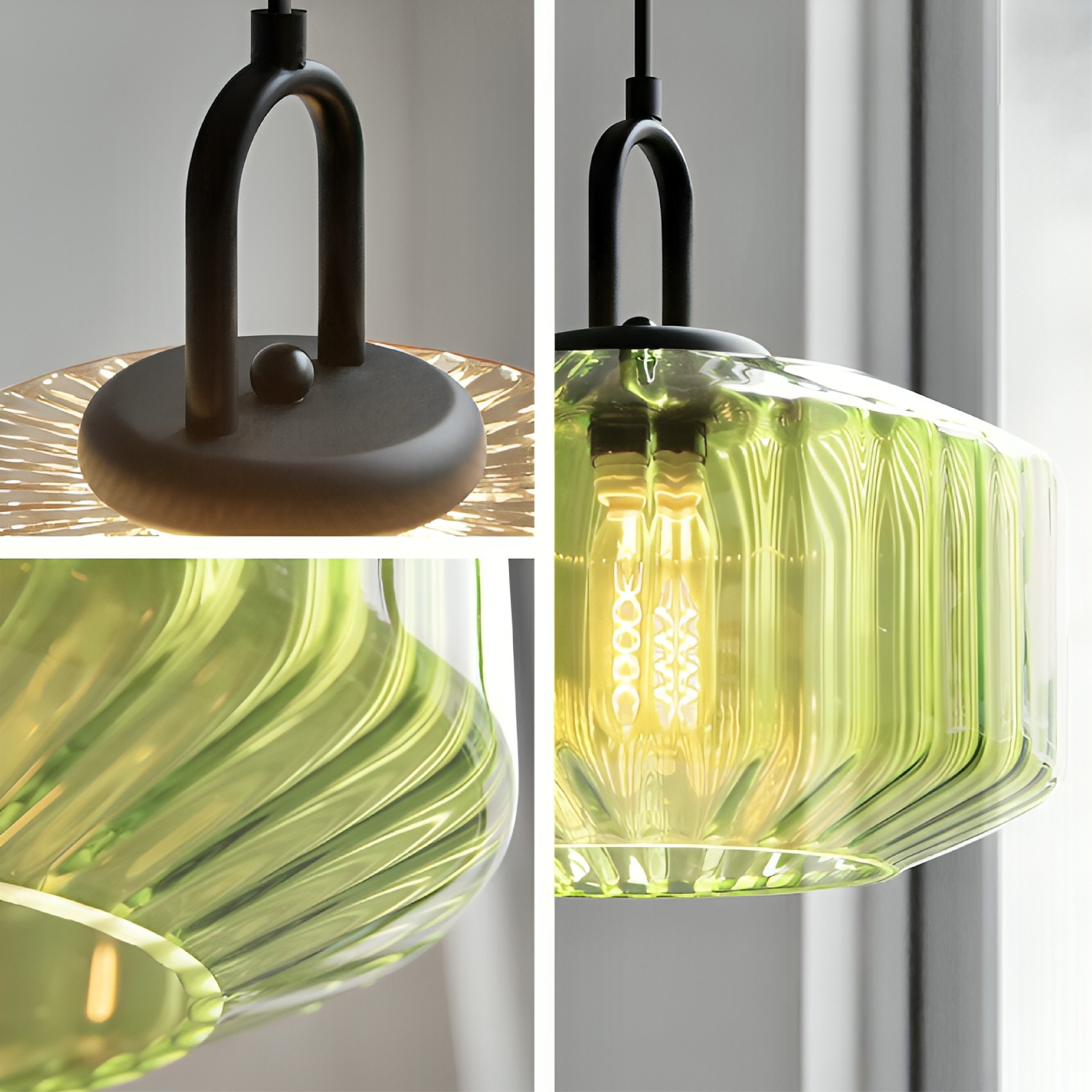 Colored glass pendant lamp 5