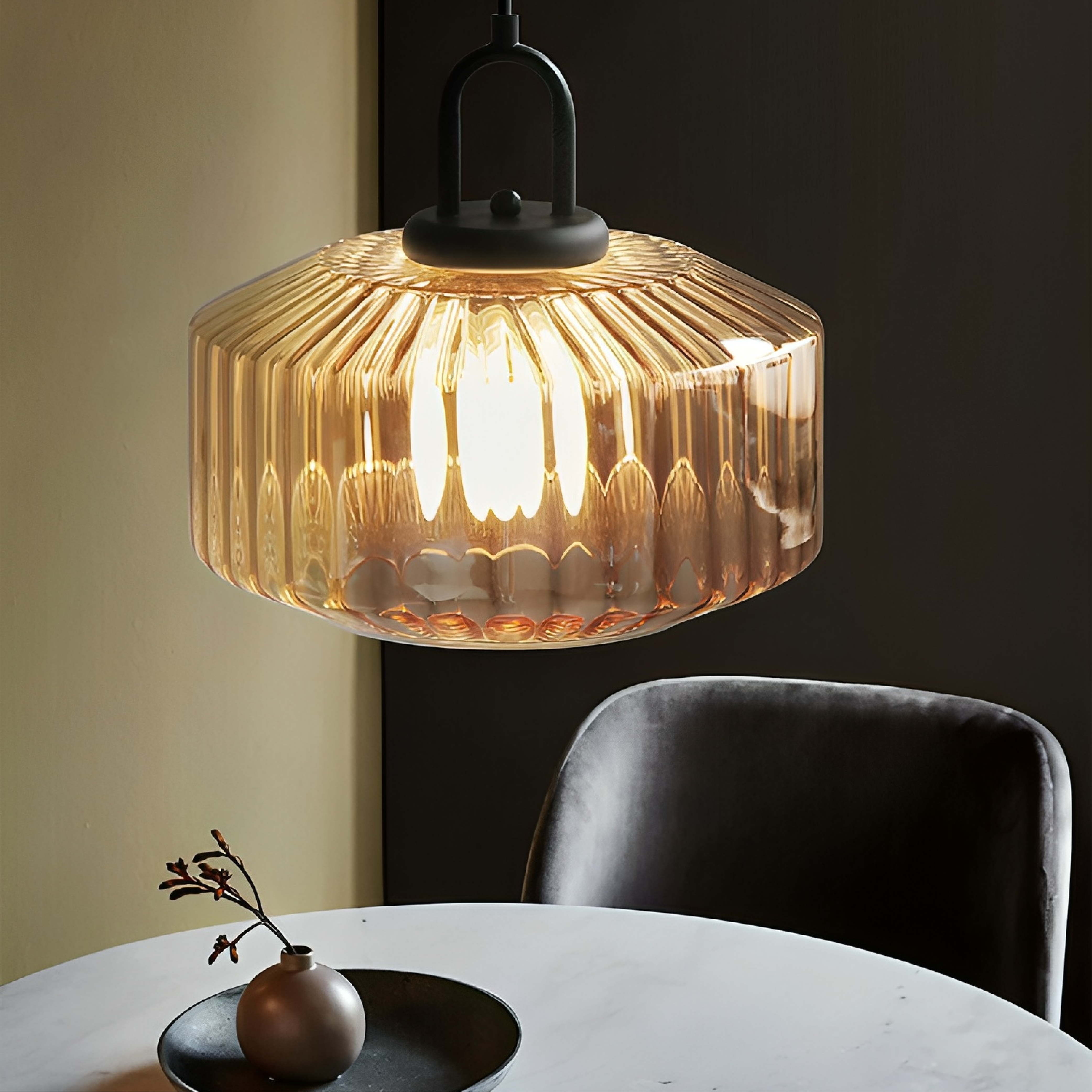 Colored glass pendant lamp 6