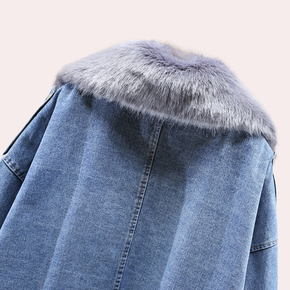 Delilah | Women's Modern Denim Down Winter Jacket 3