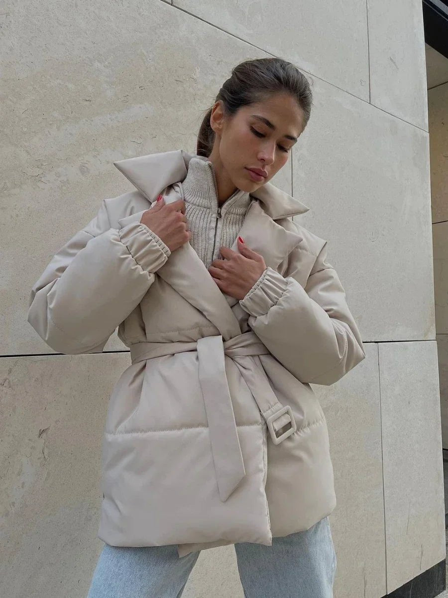 Dolie | Women's Belted Puffer Winter Jacket 3