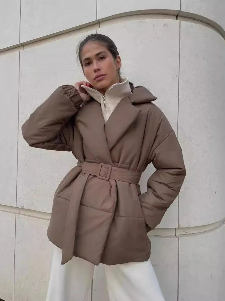 Dolie | Women's Belted Puffer Winter Jacket 4