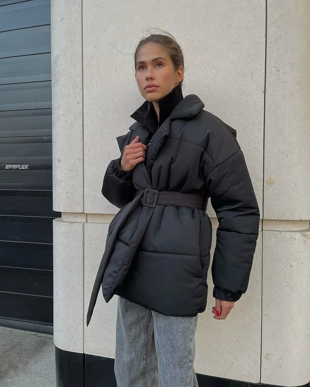 Dolie | Women's Belted Puffer Winter Jacket 6