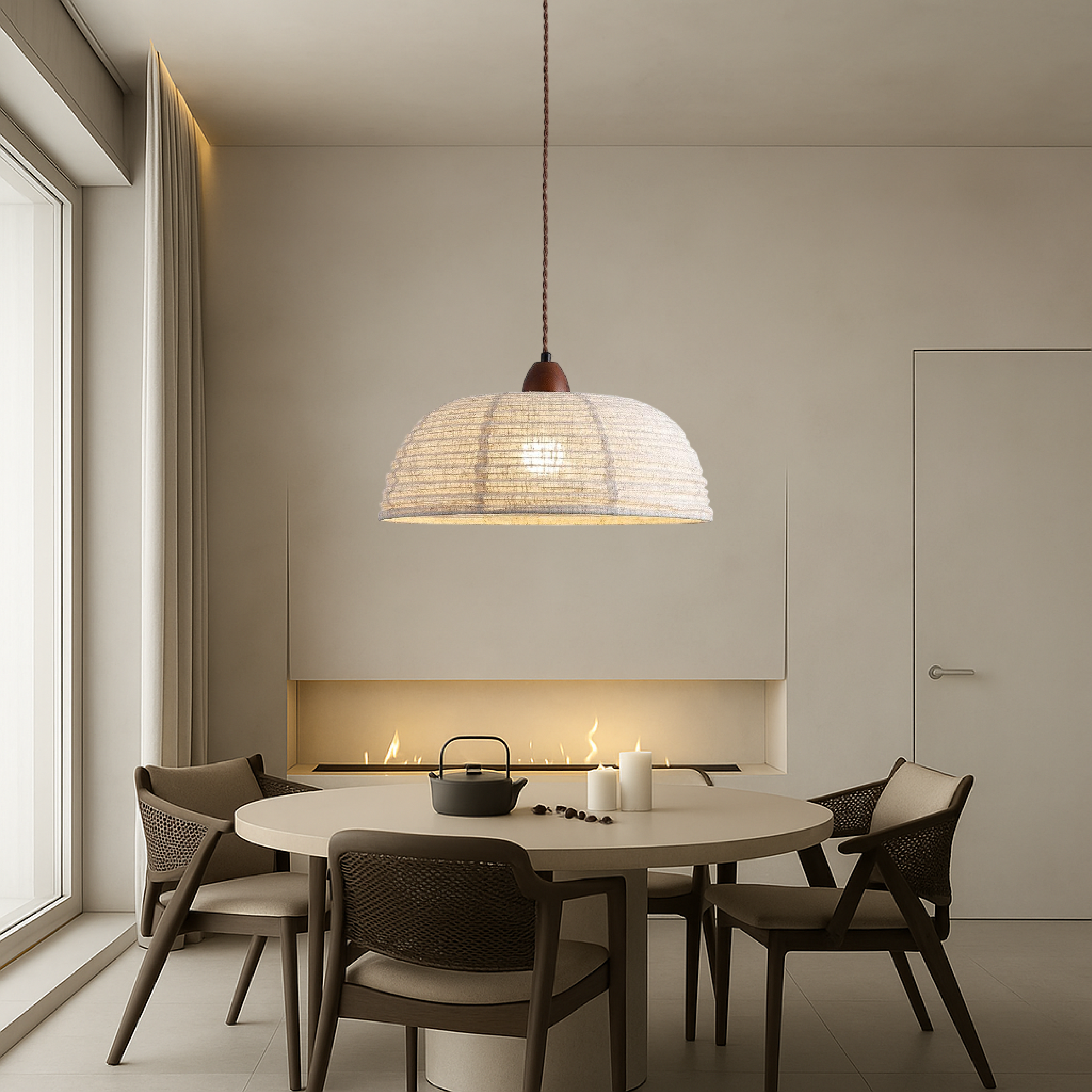 Elano | Retro Fabric Hanging Lamp 0