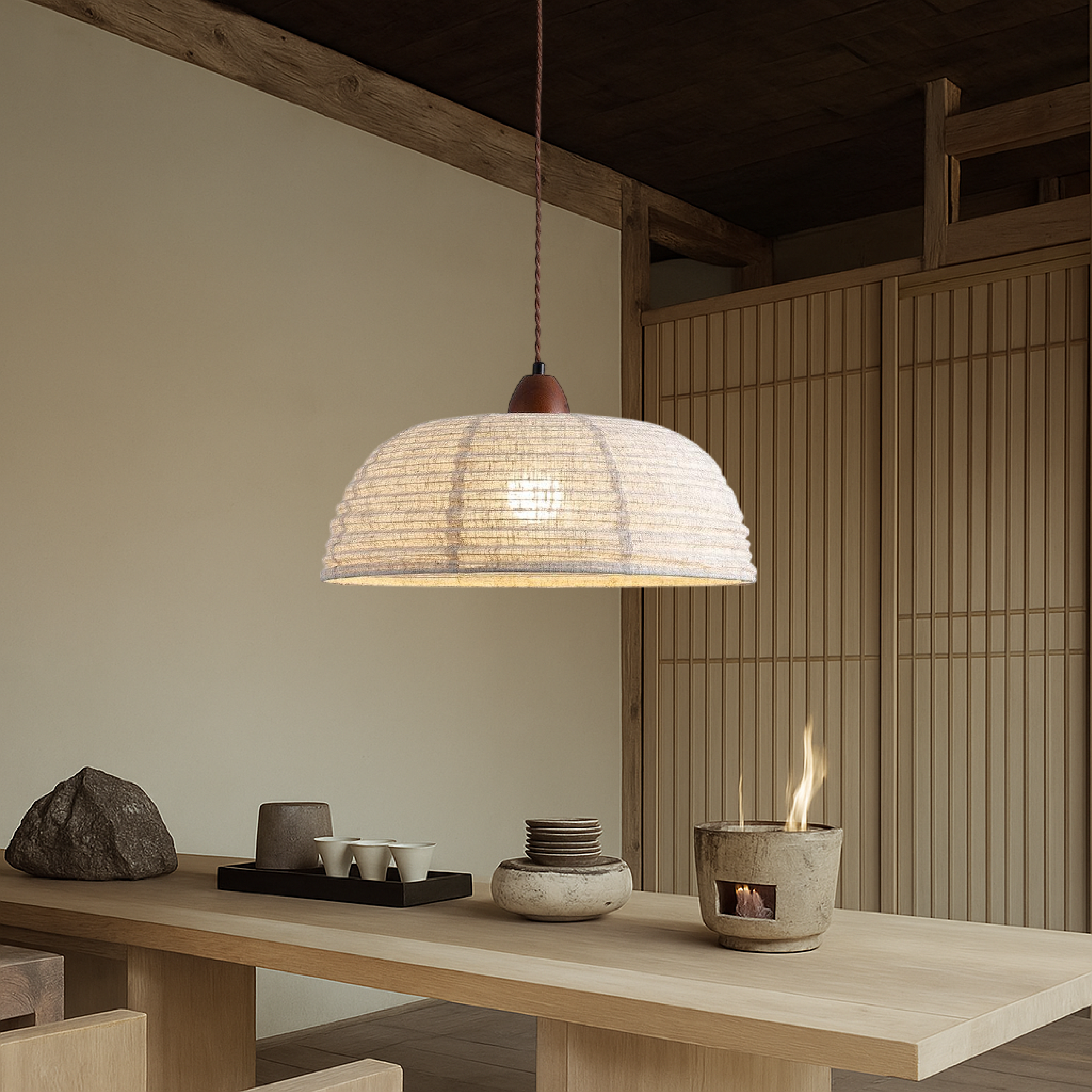 Elano | Retro Fabric Hanging Lamp 4