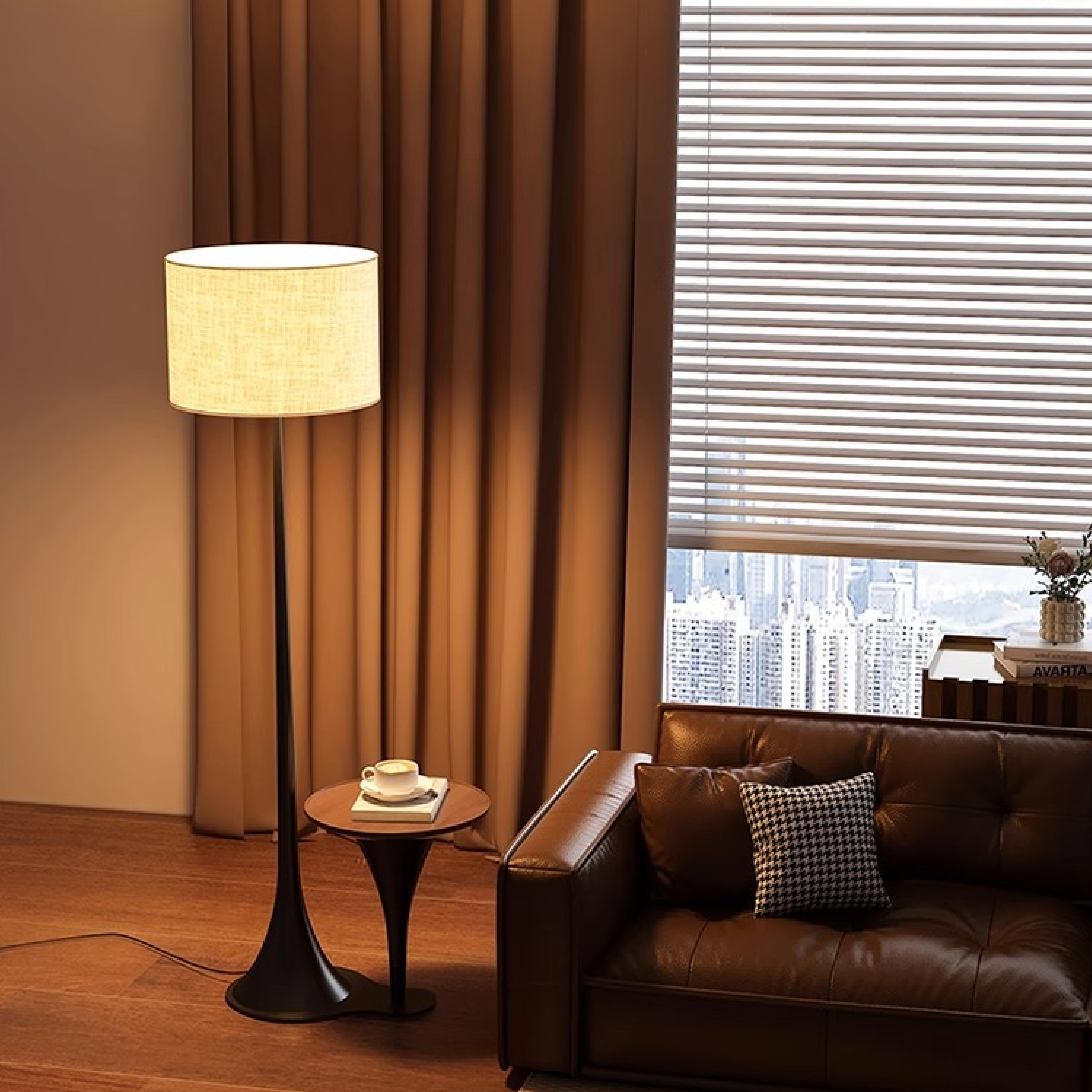 Elyth | Elegant Silk Floor Lamp 2