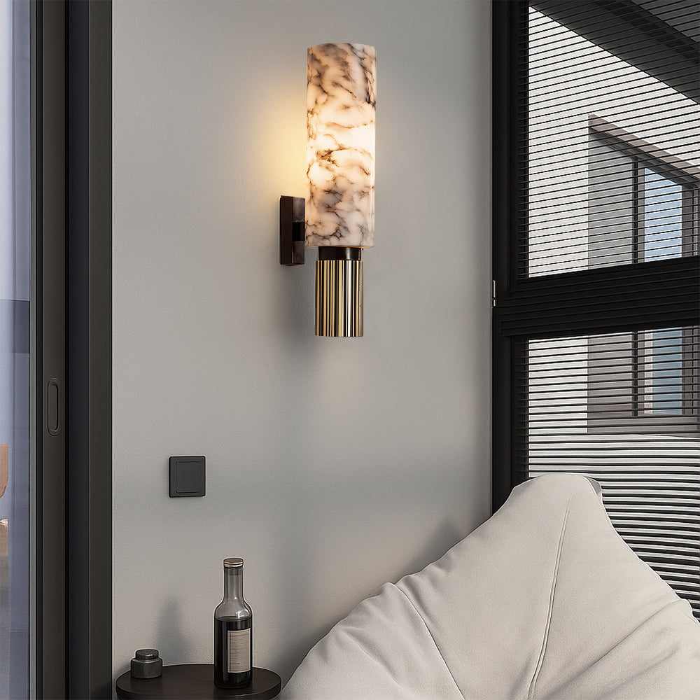 Eviora | Minimalist Copper Stone Wall Lamp with a Modern Elegance 1