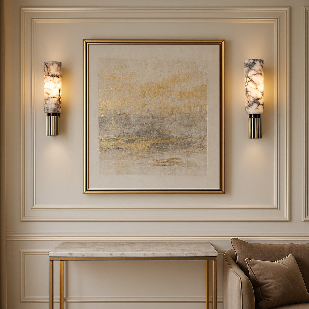 Eviora | Minimalist Copper Stone Wall Lamp with a Modern Elegance 7