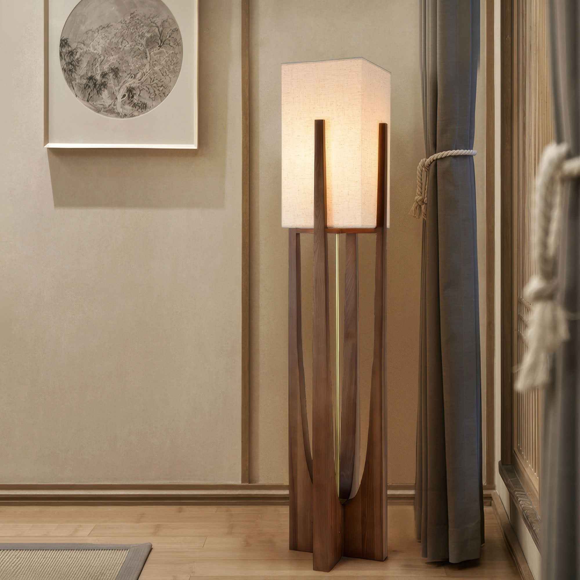 Halior | Japanese Wabi Sabi Floor Lamp for Modern Interiors