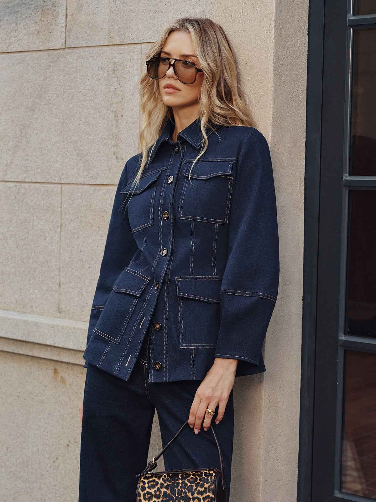 Heaven | Women’s Contemporary Contrast Stitching Denim Jacket