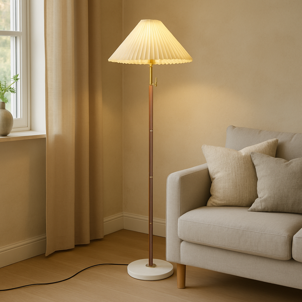 Helorae | Classic Wooden Vintage Floor Lamp for Modern Interiors