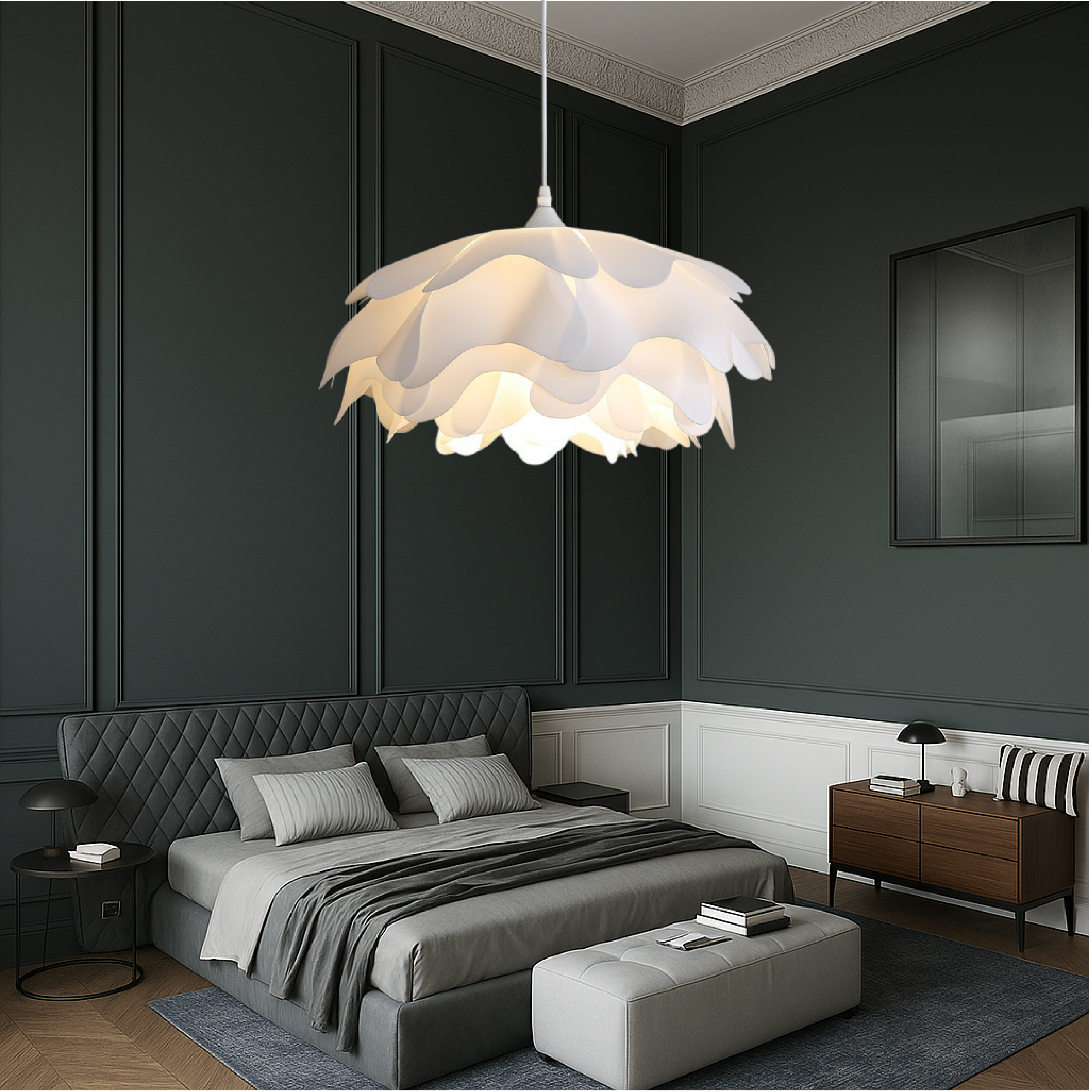 Illuno | Elegant Peony Mud Hanging Lamp 2