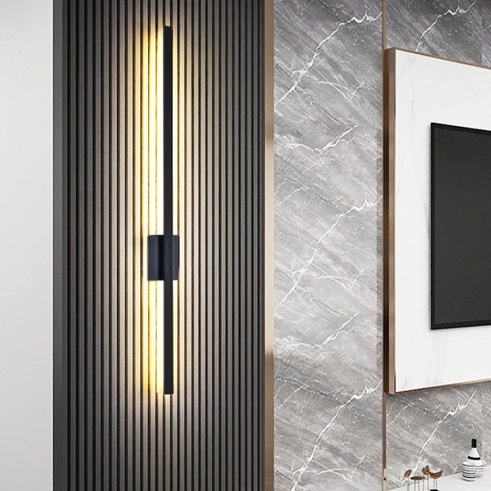 Industrial Minimalist Long LED Iron Wall Lights for Contemporary Living Room Décor and Stylish Illumination 3