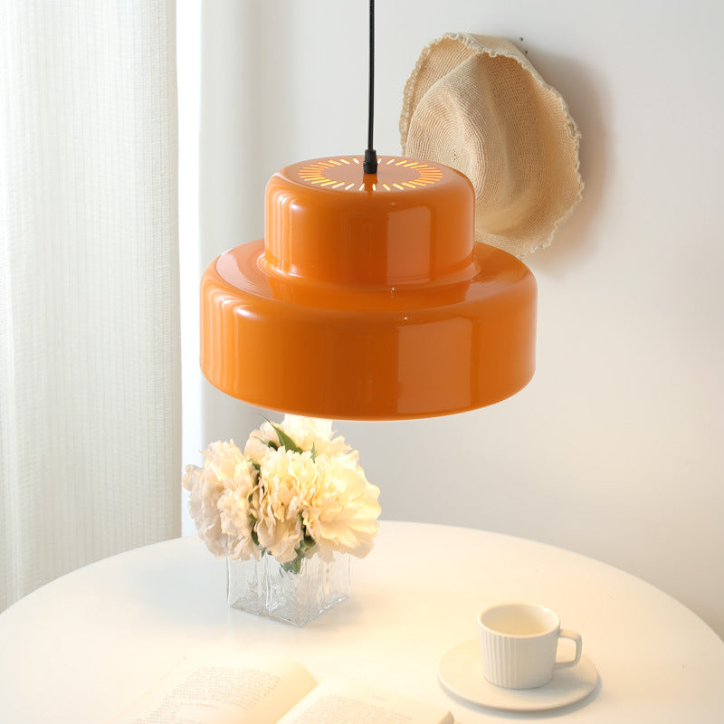 Italian orange Bauhaus pendant lamp 1