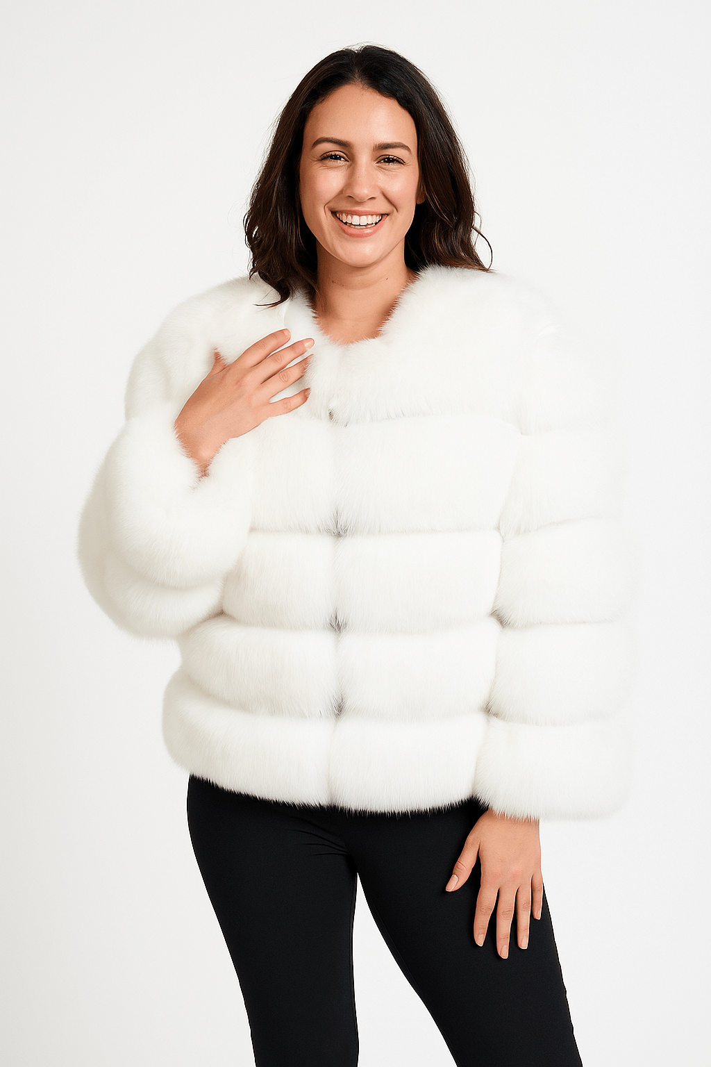 Kirsten | Women's Short Fluffy Faux Fur Winter Jacket 10