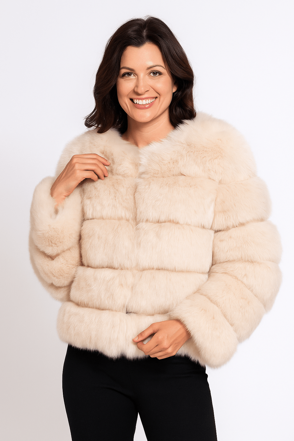 Kirsten | Women's Short Fluffy Faux Fur Winter Jacket 12