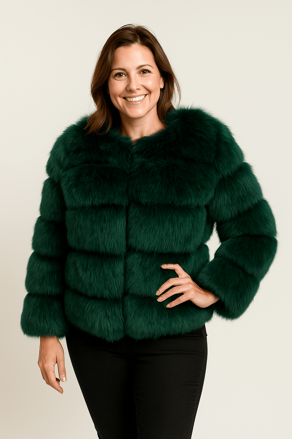 Kirsten | Women's Short Fluffy Faux Fur Winter Jacket 4