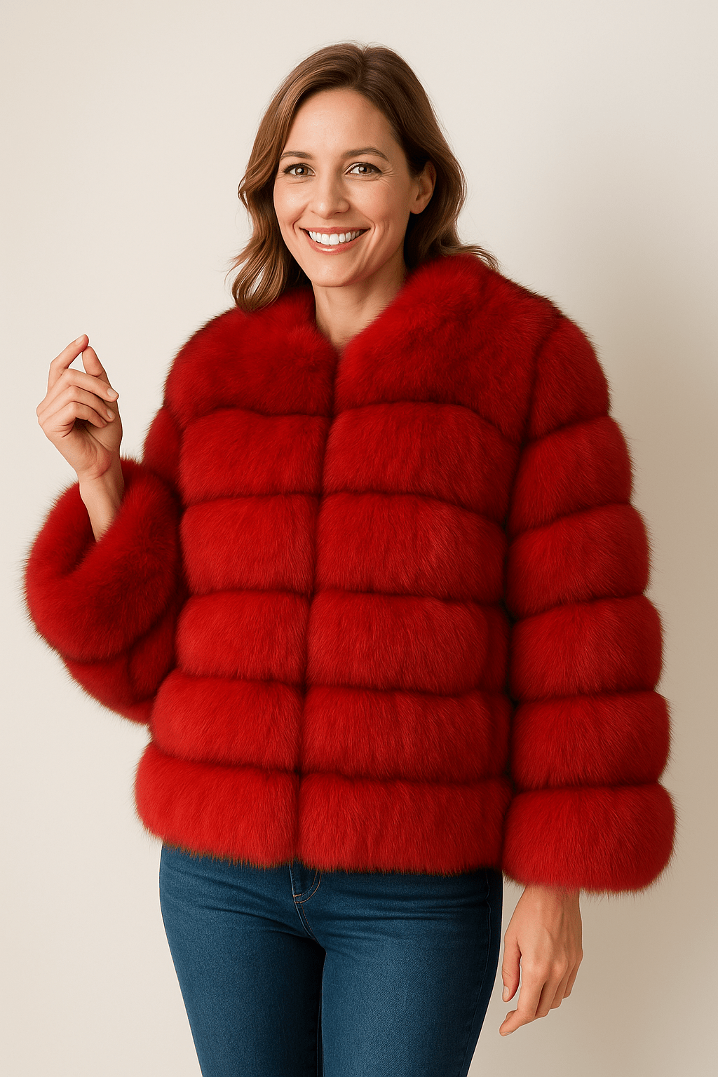 Kirsten | Women's Short Fluffy Faux Fur Winter Jacket 8