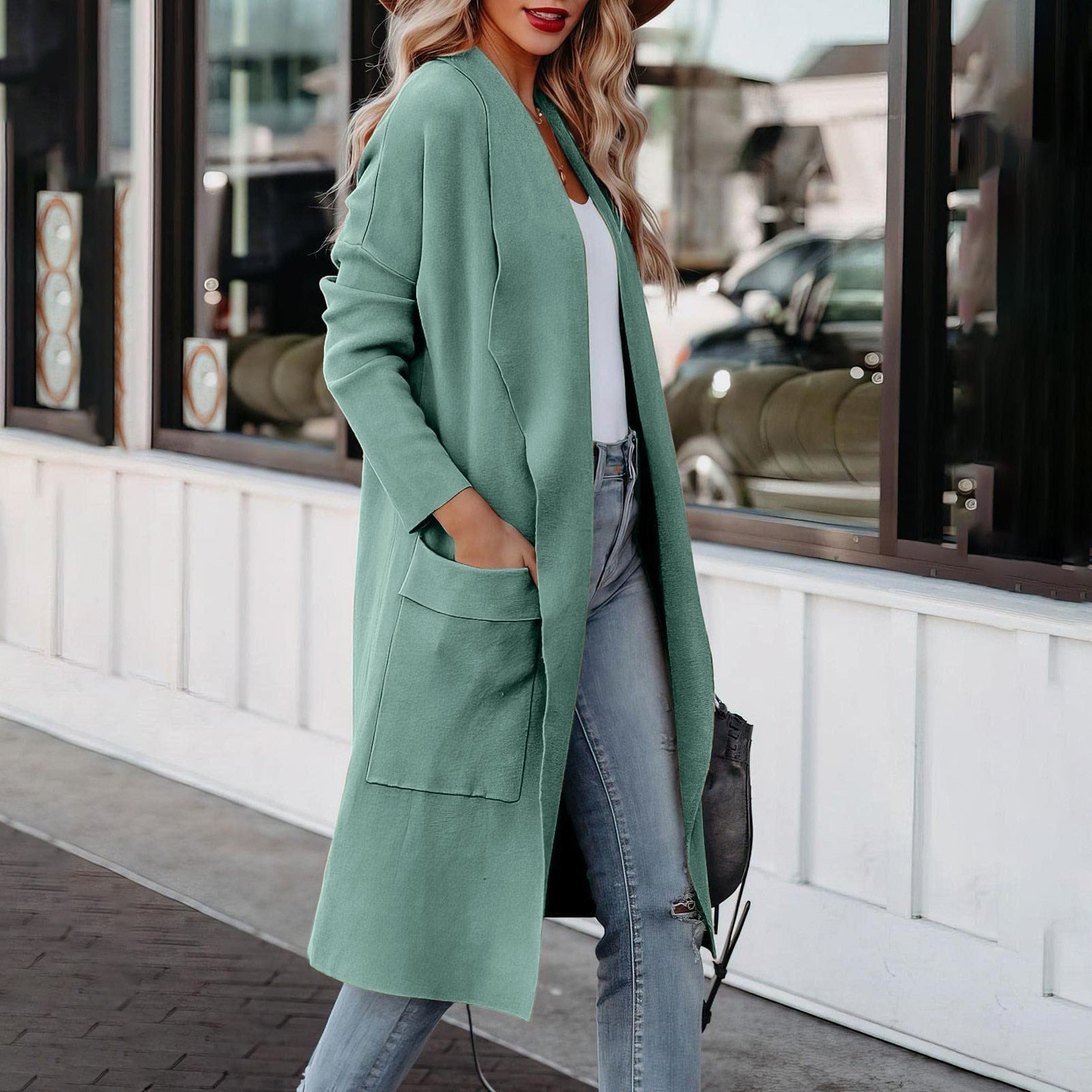 Kylie | Elegant Knitted Winter Suede Coat 2