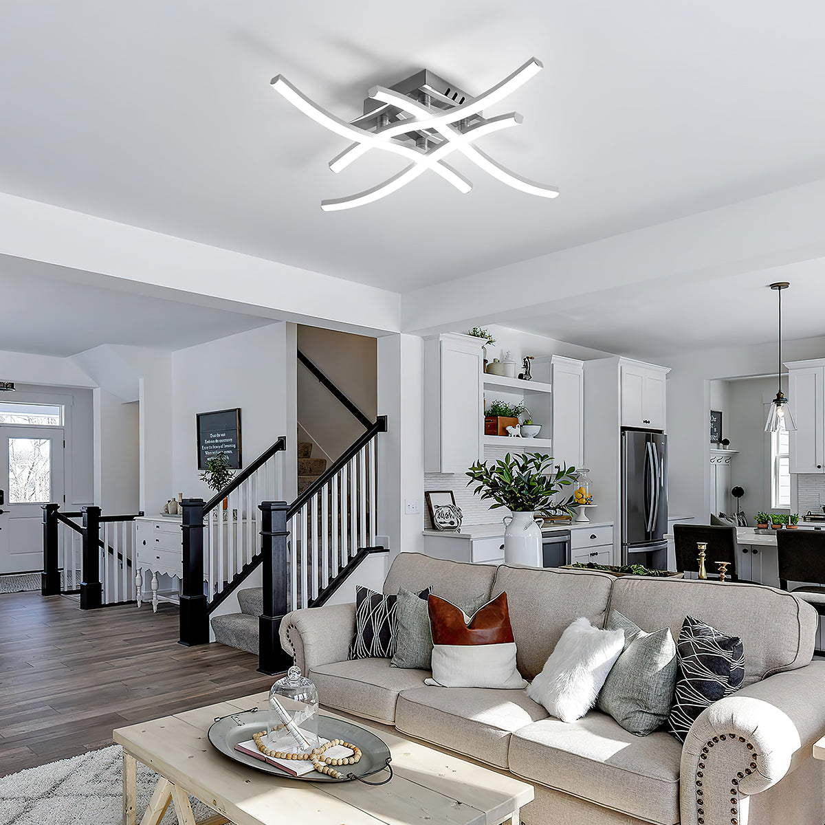 LED Ceiling Light Modern Aluminum Flush Fixture 2