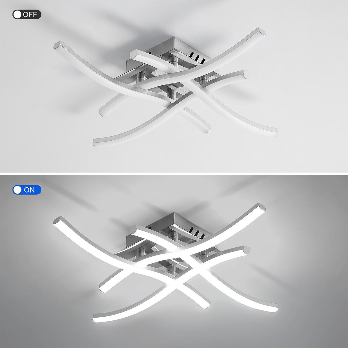 LED Ceiling Light Modern Aluminum Flush Fixture 3