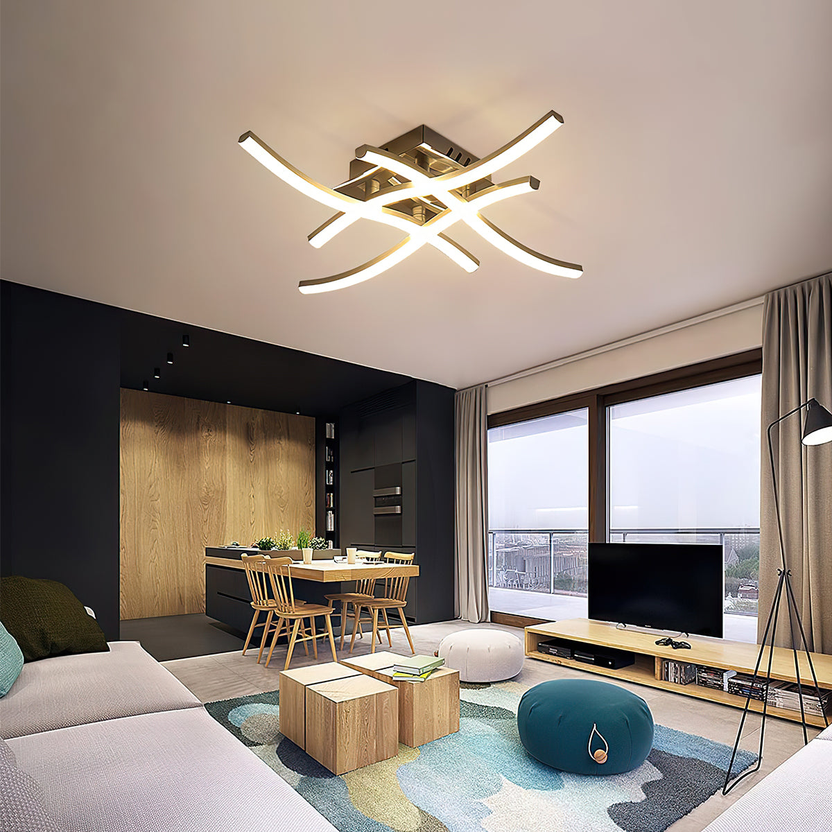 LED Ceiling Light Modern Aluminum Flush Fixture 6