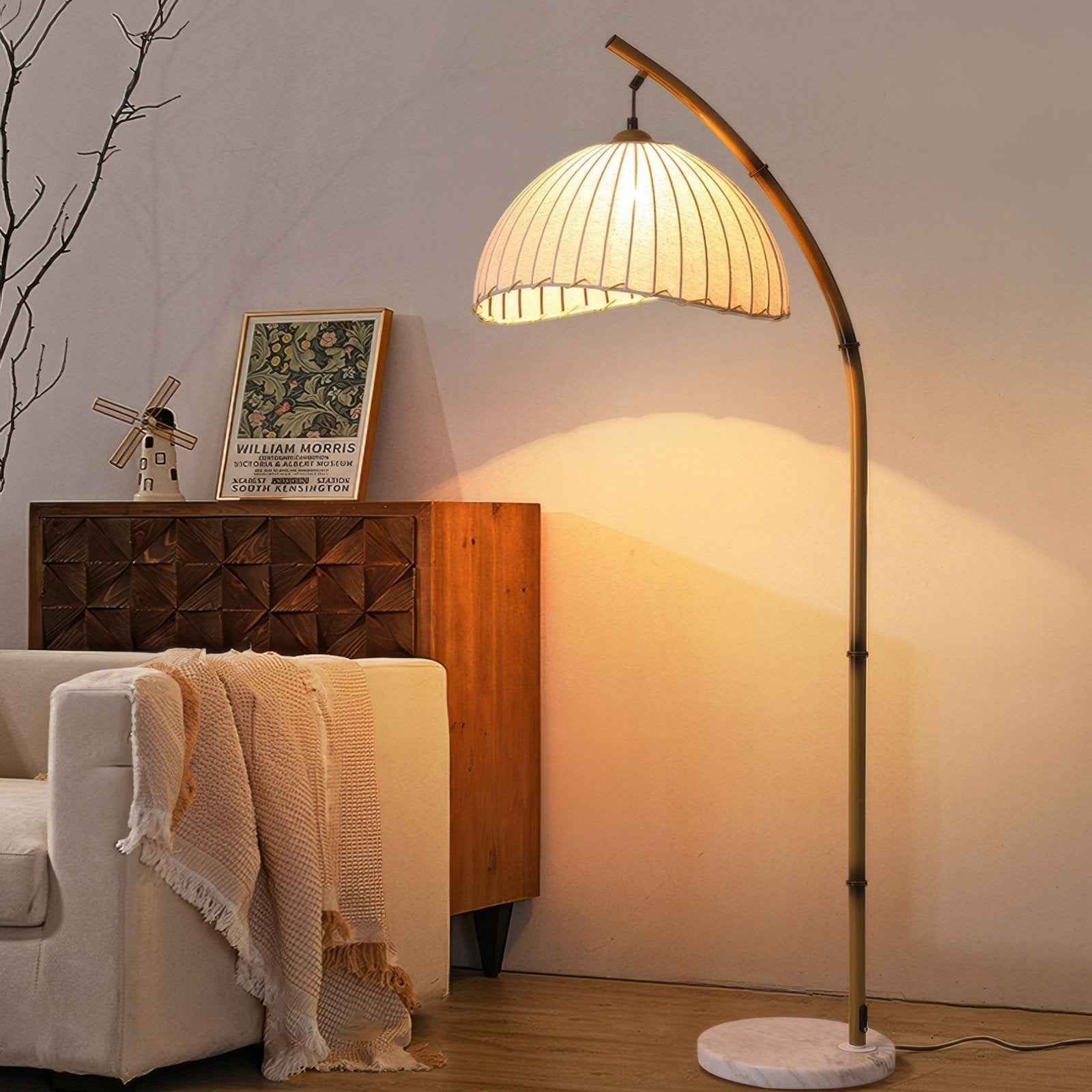 Lixan | Retro Bamboo Cultural Floor Lamp for Modern Interiors
