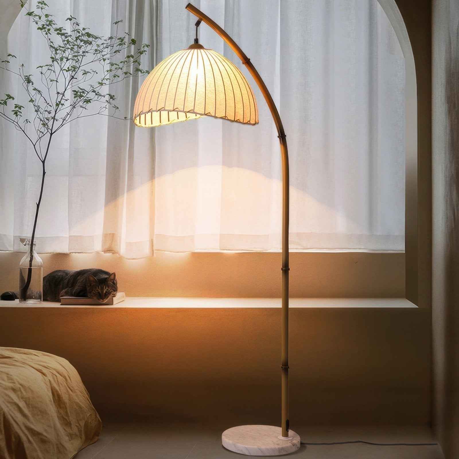Lixan | Retro Bamboo Cultural Floor Lamp for Modern Interiors