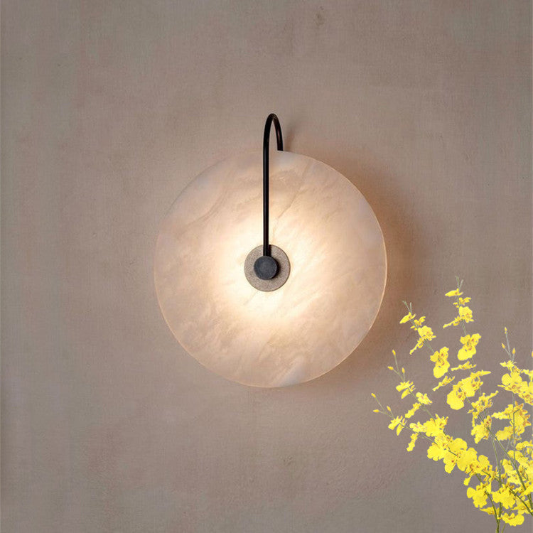 Lumenda | Modern Alab Marble LED Wall Lamp for Minimalist Elegance 4