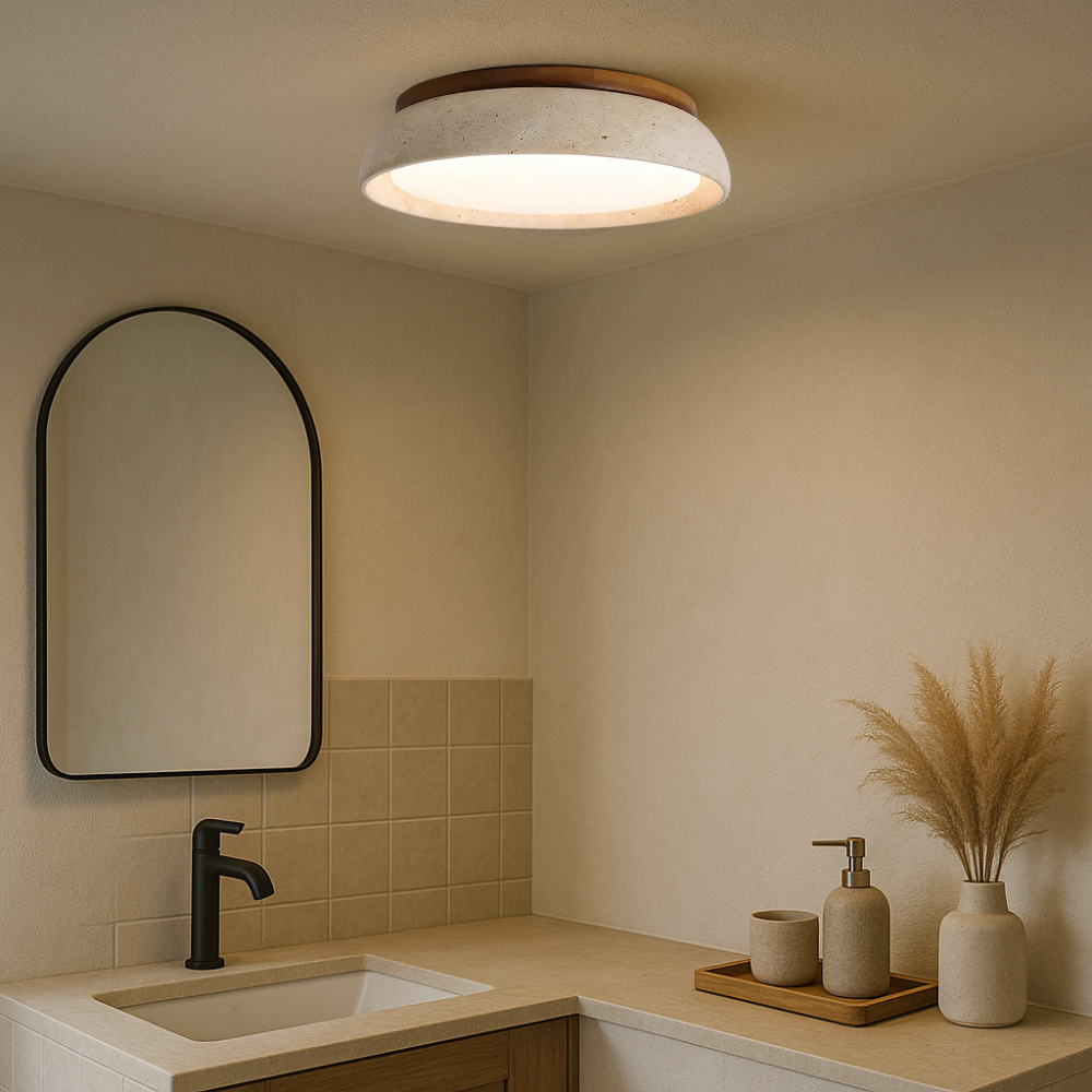 Lumeon | Travertine-style Ceiling Lamp for Classic Look