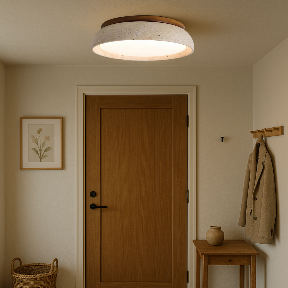 Lumeon | Travertine-style Ceiling Lamp for Classic Look