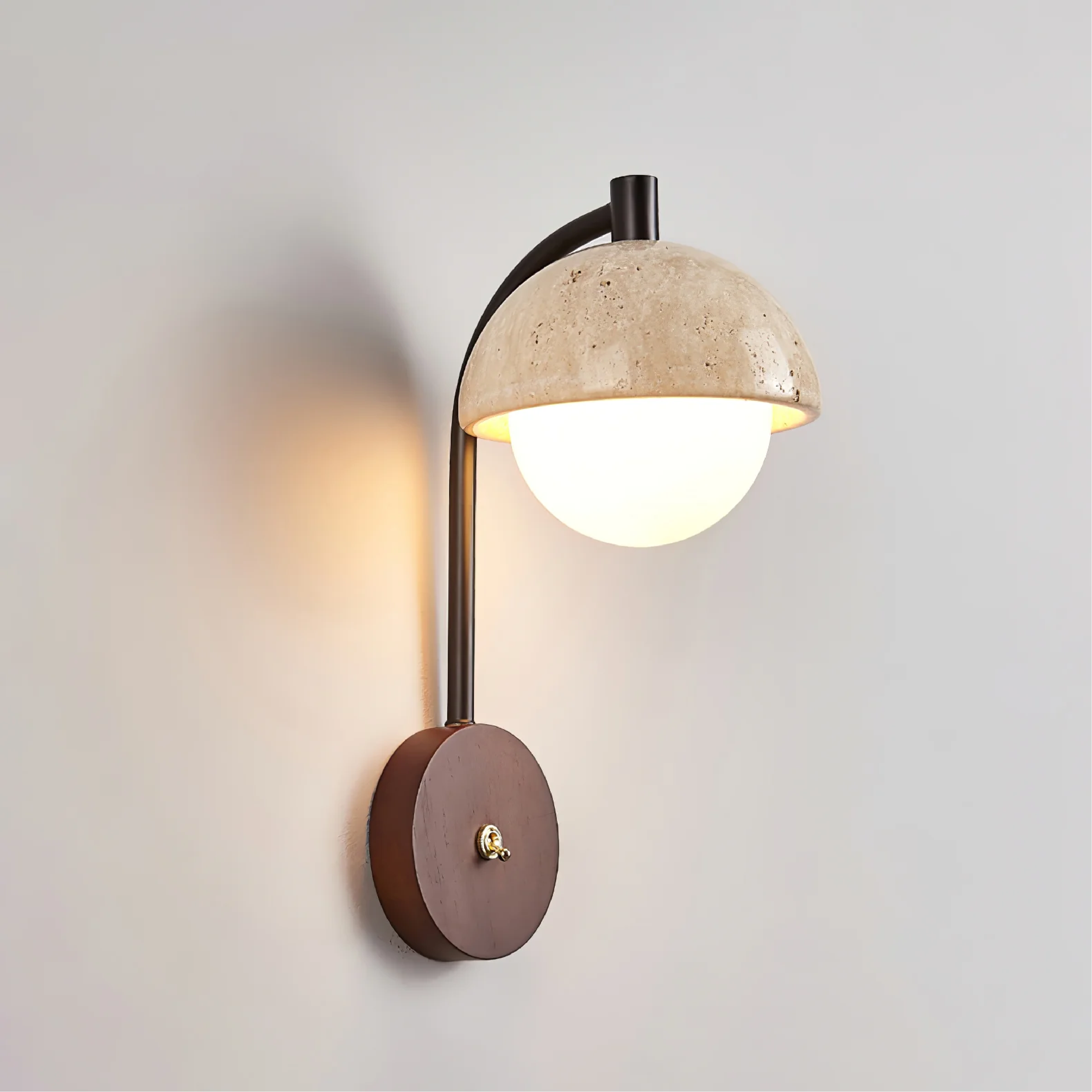 Lumeviax | Sculptural Arco Stone Wall Lamp for Vintage Elegance 4