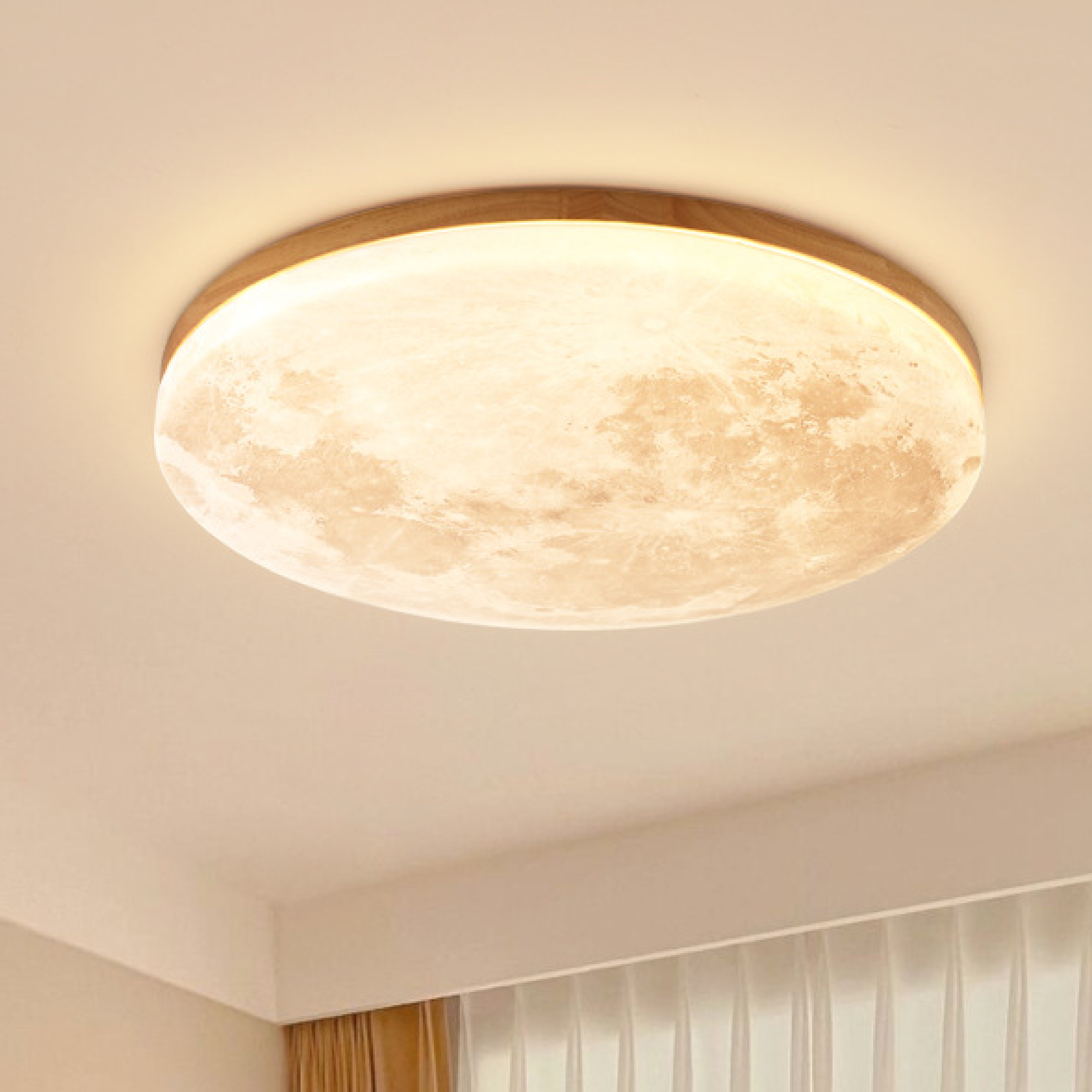LumiGlow | Luminous Moon Ceiling Lamp for Glowing Ambience 0