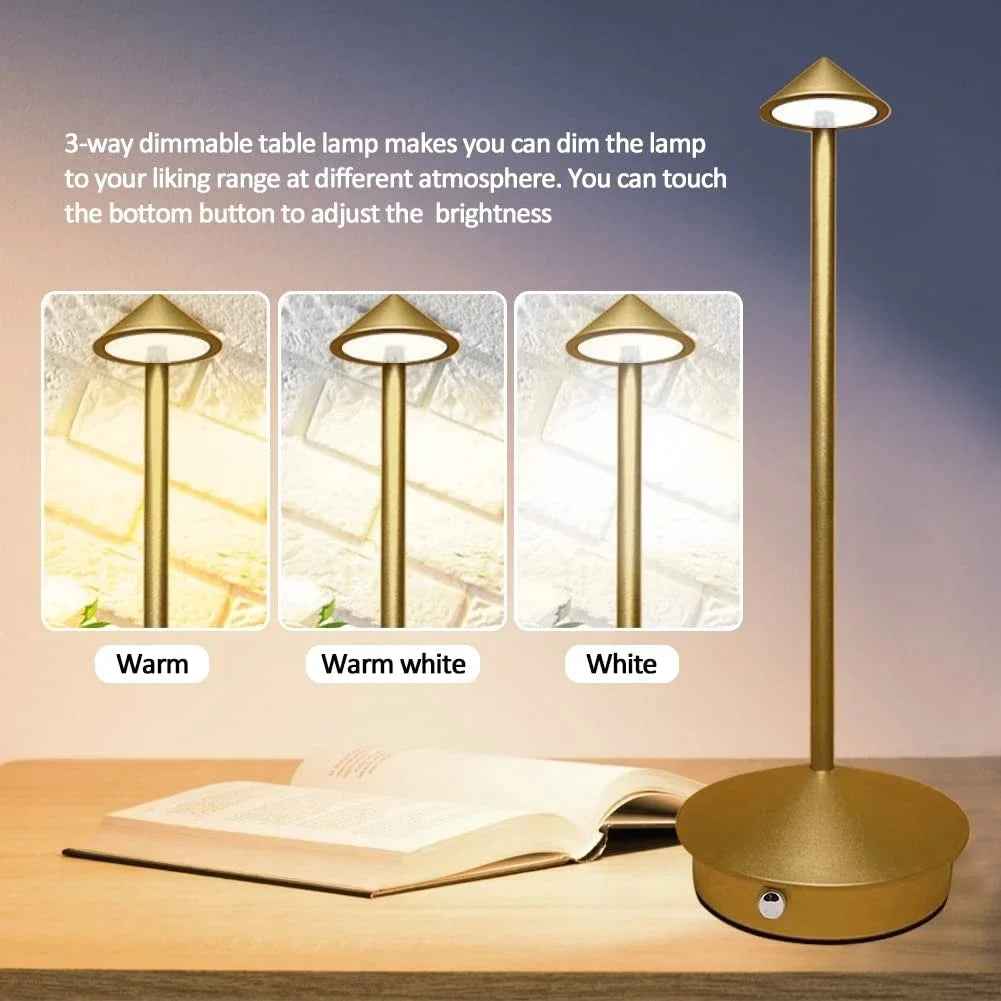 Luminara | Touch-Control Rechargeable Table Lamp for Modern Interiors