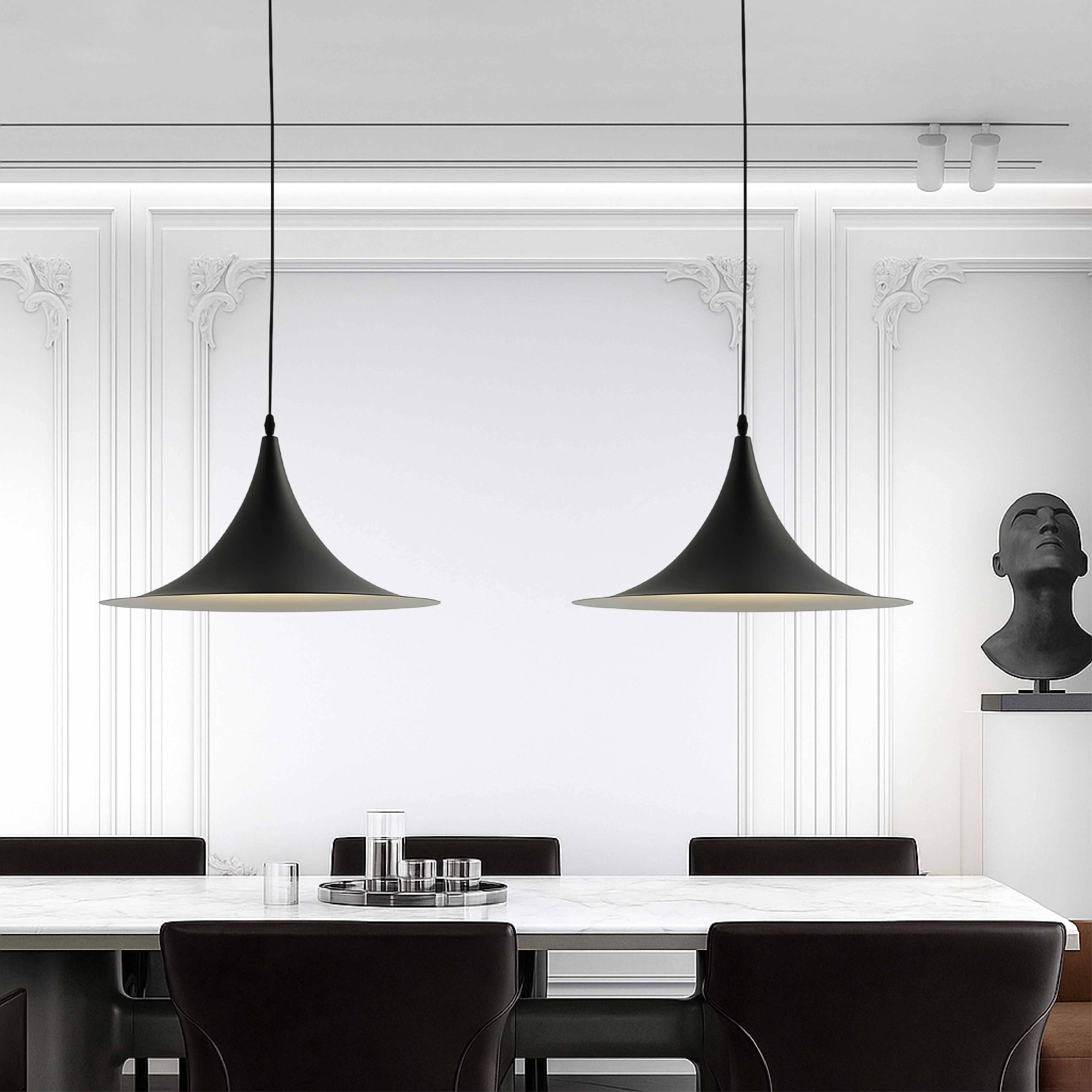 Lumithen | Scandinavian Saucer Pendant Lamp for Dining Area