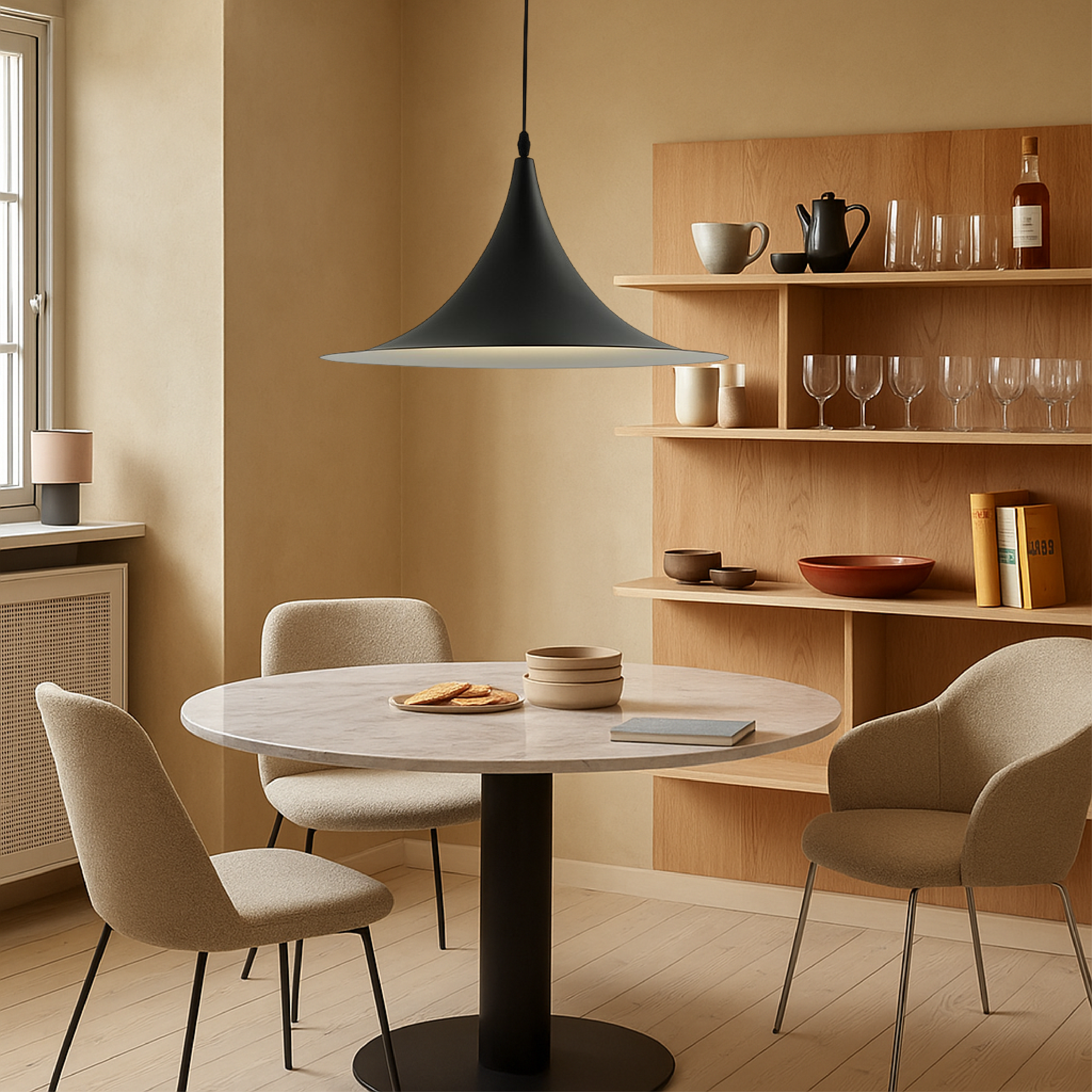 Lumithen | Scandinavian Saucer Pendant Lamp for Dining Area
