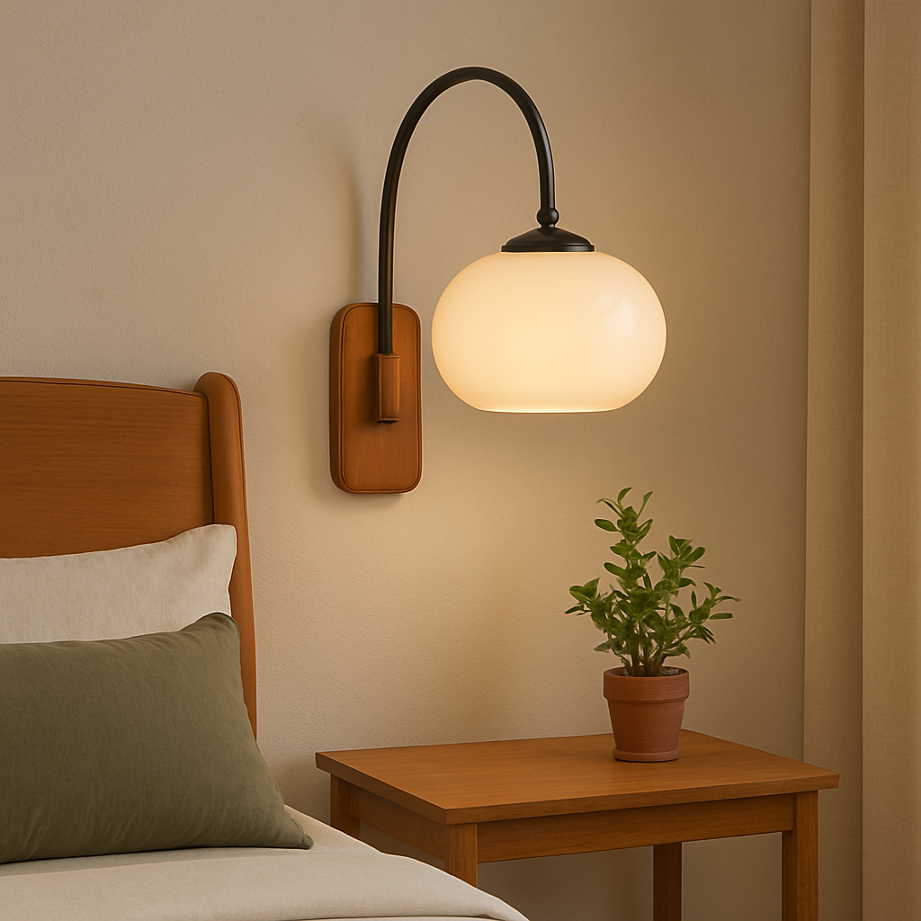 Lumoza | Modern Bauhaus-style Swivel Wall Lamp in Khaki 0